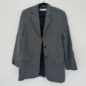 Gray Wool Blazer Zara
